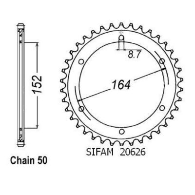 Rozeta pro Yamaha 20626CZ42